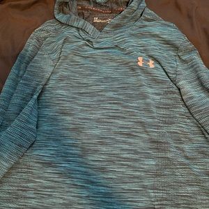 Blue Under Armour long sleeve tee with hood